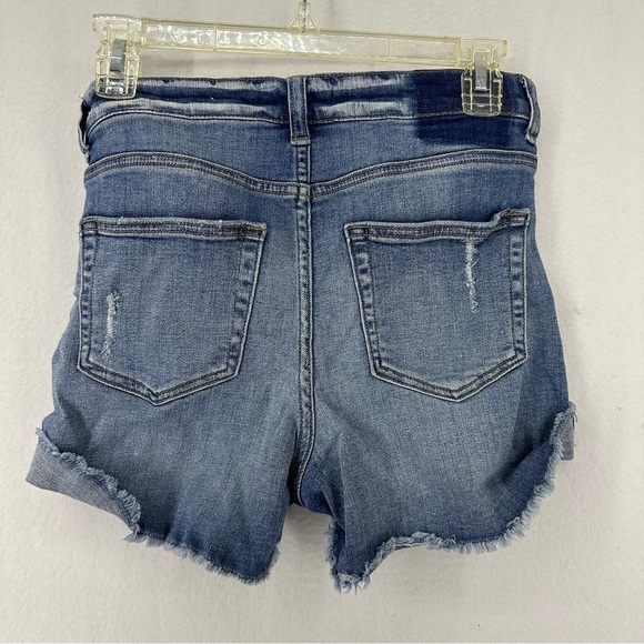 Forever 21 High Waisted Distressed Jean Shorts Womans 27 Medium Wash - Picture 10 of 13